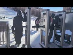 إدخال بوابة دوارة كاملة الارتفاع قارئ بطاقات RFID بصمة من الفولاذ المقاوم للصدأ