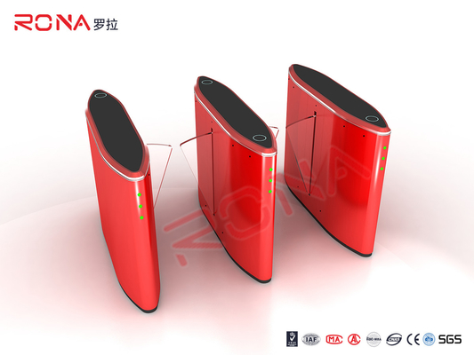 شراء DC24V فرش موتور رفرف حاجز بوابة 550 مم عرض الممر أحمر / أزرق / رمادي مطلي online manufacture