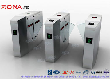 شراء Outdoor / Indoor Flap Barrier Gate Entrance Turnstiles Removable HID 13.56mhz RFID Reader online manufacture