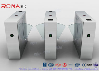 شراء Multi - Lane Half Height Turnstiles , Optical Flap Barrier Access Control Turnstile online manufacture