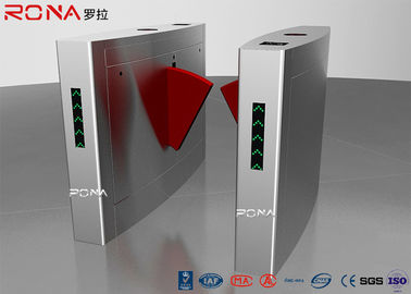 شراء ESD Turnstile Flap Barrier Gate 304 مواد الفولاذ المقاوم للصدأ Red Flapper online manufacture