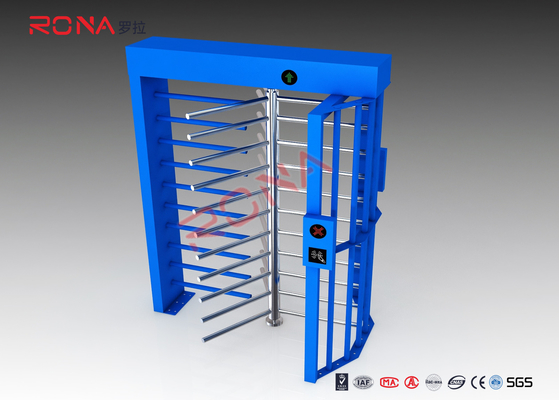 Full Height Turnstile RFID Card Reader Fingerprint Stainless Steel Turnstiles Secure Turn Style Gate